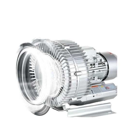 SAeWare Ventilador industrial de alta presión para vórtice, ventilador de vórtice, ventilador de raíces de alta potencia, deshidratación de alimentos, bomba de aire al vacío (1,1 kW O220B)