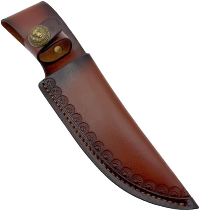 1PC Knife Sheath, Leather Protective Cover with Belt Loop and Snap Closure, for Home Kitchen Outdoor