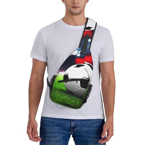Soccer Sports Ball Stylish Men'S Messenger Bag - Durable Polyester, Huge Capacity & Adjustable Strap 7