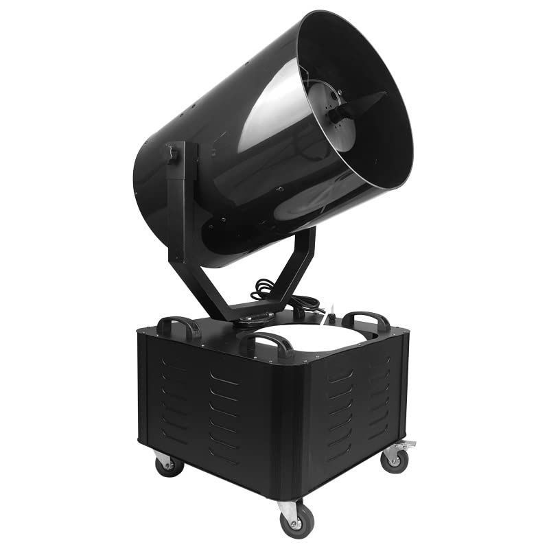 Cañón de nieve vertical ajustable, cañón de nieve de 3000 W con control remoto inalámbrico manual, rotación de 120 grados, ideal para Navidad