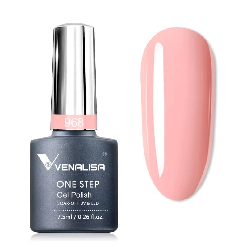 Venalisa 7.5ml One Step Gel Polish Varnish Nail Gel No Need Base Coat Top Coat Direct Applicator Fast Dry 3 in 1 Soak Off UV LED Gel Nail Polish (968)-image-9