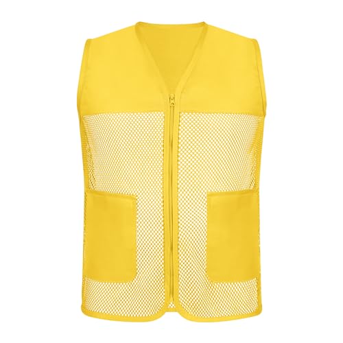 TopTie Kids Unisex Volunteer Vest Advertising Zipper Mesh Vest with 2 Pockets4