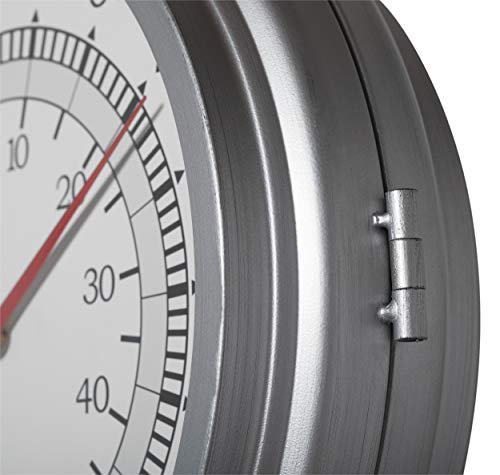 Studio Designs Home 18" Dual Face Clock And Thermometer, 15.75" W X 14.25" H X 3.25" D, Silver/Metro Station #TOP6