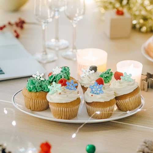 60pz Fiocchi di Neve per Resina, Mini Ornamenti