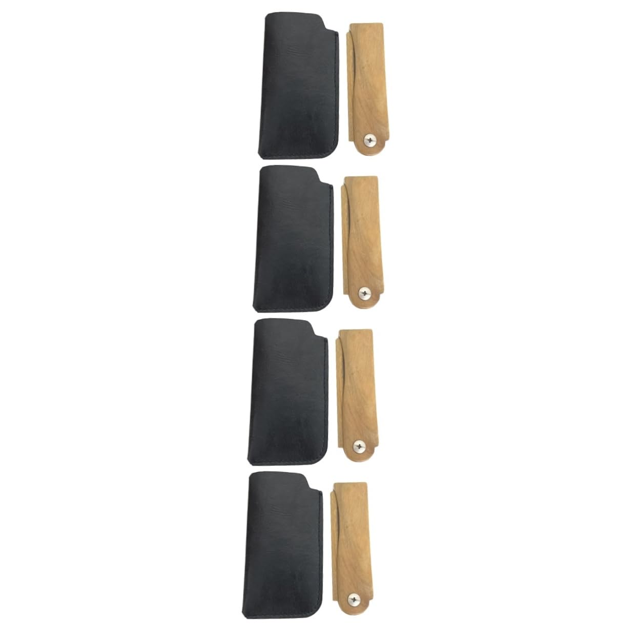 Healeved 4ensembles Peigne Bois De Santal Avec Étui Accessoire De Coiffure Portable Pour Hommes Pour Barbe Cheveux Outil Multifonction Pour Style Soigné Et Précis