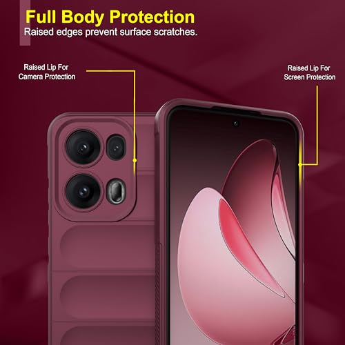 Image of Zapcase Back Case Cover for Oppo Reno 13 Pro 5G | Compatible for Oppo Reno 13 Pro Back Cover | Liquid Silicon Magic Case with Camera Protection | Plum