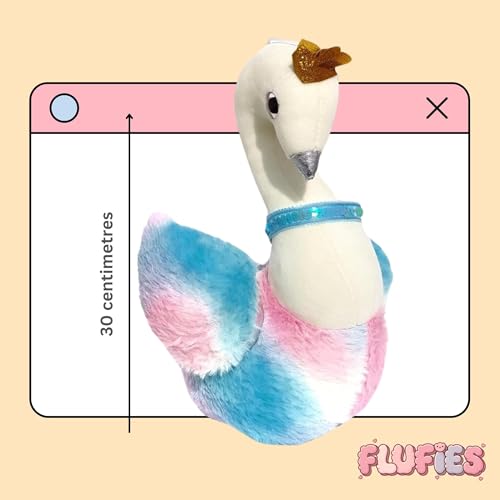 Image of Flufies Plush Toys - Snuggly and Aesthetic Stuff Plush Toys and Baby Toys - Soft Toys for Baby Girl and Baby Boy - Soft Toys for Girlfriend Gift (Swan)