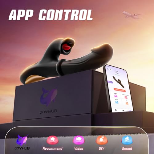 Image of Toendi Black Sex Toy for Women, G Spot Thrusting Dildos with Sliding Ring | G Spot Dildo 7 Thrusting Modes & Rabbit Vibrator 10 Tongue Licking Vibrating Modes, AI Sync for Couples Sex Device Games