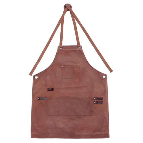Delantal de carpintería lona encerada hombres mujeres herramientas taller bolsillo ajustable