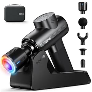 RENPHO Massagepistole für tiefes Gewebe mit Wärme und Kälte Massagekopf und Ladeständer, Muskel Perkussions Massagepistole für Sportler, Geschenke für Frauen und Männer, Active Thermacool Deluxe