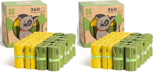 Image of Dog Poop Bags Rolls, Pet Waste Bags, 100% Leak Proof Extra Thick and Strong Corn Starch Blend 1 Count (Pack of 720)