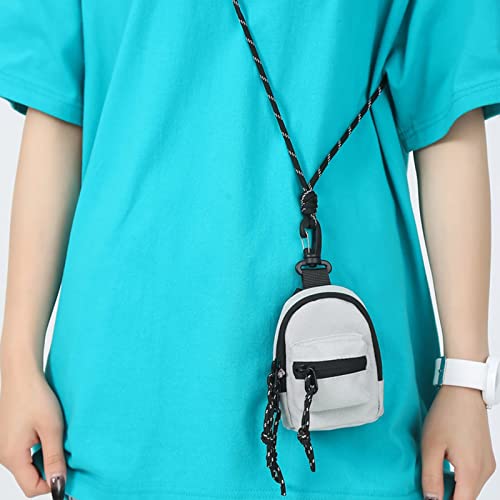 Crossbody Shoulder Bag with Carabiner for Men Women Small Travel Wallet Purse Small Crossbody Bag Cellphone Black3