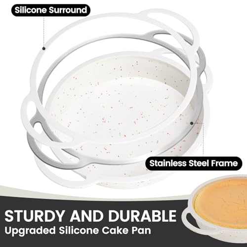 Vinino Silicone Round Cake Pan Set With Metal Reinforced Frame thumb #1