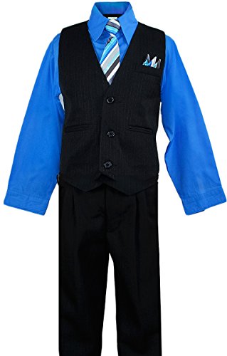 Image of CT Boys Toddler Pinstripe Vest Suit Blue Shirt