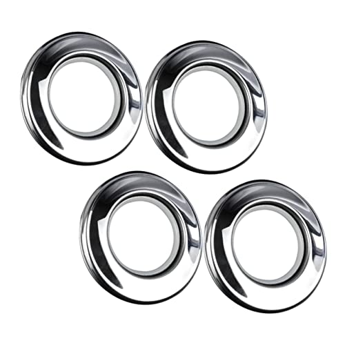 GRIRIW 4pcs Stainless Steel Roman Hoop Grommet Clip Rings for Modern Window Drapery Rod
