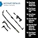 TRQ Front Tie Rod End Drag Link Adjuster Steering Kit Set 6pc for 2007-2017 Jeep Wrangler JK