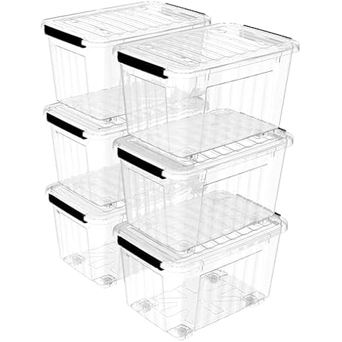 Cetomo 60Qt Clear Storage Bins Cover