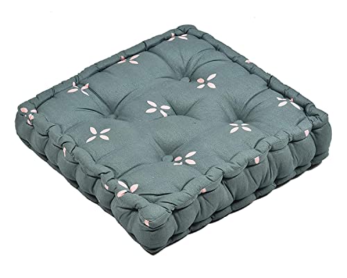 Image of Amazon Brand - Umi Chair Cushion Comfortable Thick Tufted Seat Cushion Cushion for Meditation,Floor Cushion for Sitting in Living Room,Chair Box for Indoor Seat Set of 1,16X16(Inches) (Brown)