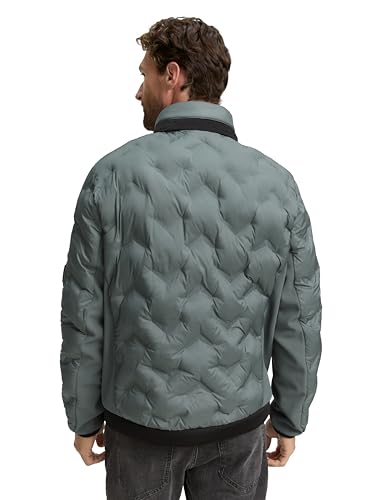 Tom Tailor Herren Hybrid Steppjacke mit verstaubarer Kapuze – Ansicht 3