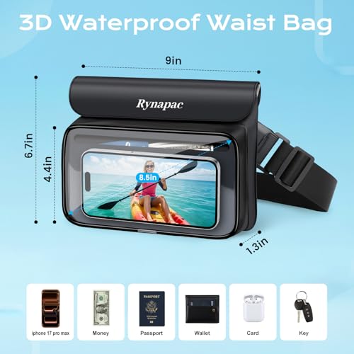 IPX8 Waterproof Fanny Pack 2-Pack