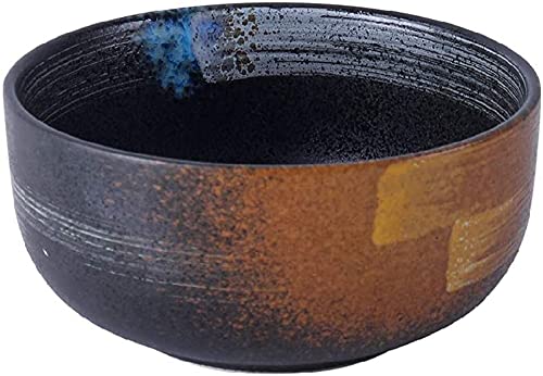 ERoomQ Pasta Bowls Ceramic Instant Noodle Creative Large Rice Hand-Painted Vintage Noodle Tableware Salad Bowls,