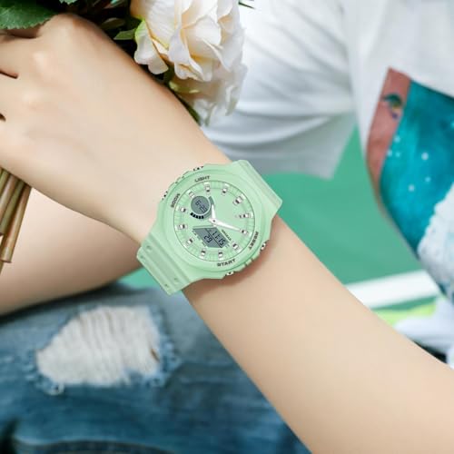 findtime Green Unisex Watches Digital, Watches for Men Women Waterproof Sports Electronic Men's Wristwatches Reloj Deportivo para Hombre LED Stopwatch4