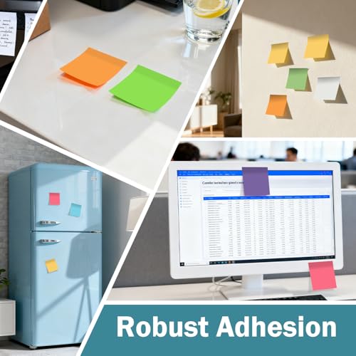 27 Pack of 3x3 Inch Sticky Notes Self-Stick Memo Pads - 1620 Sheets in Total! Great for Home, Office & School