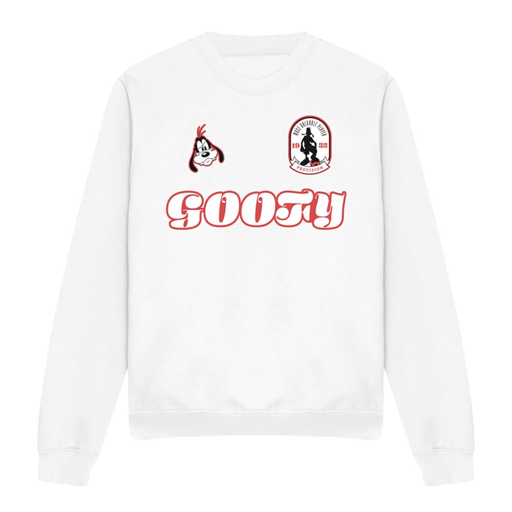 Disney Goofy Football Jersey Unisex Sweatshirt, White, XX-Large