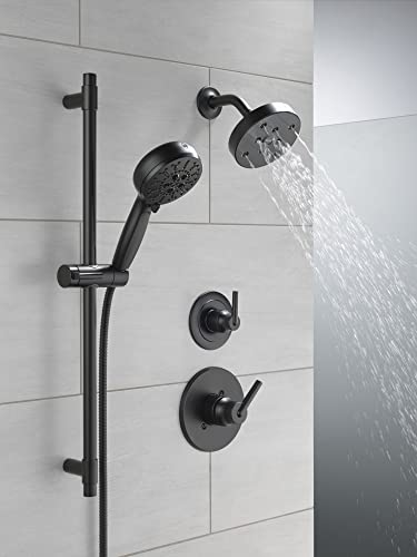 Delta Faucet Proclean Matte Black Hand Shower With Slide Bar, Handheld Shower With High Pressure Spray, Black Shower System With Handheld, Matte Black 51584-Bl #TOP1