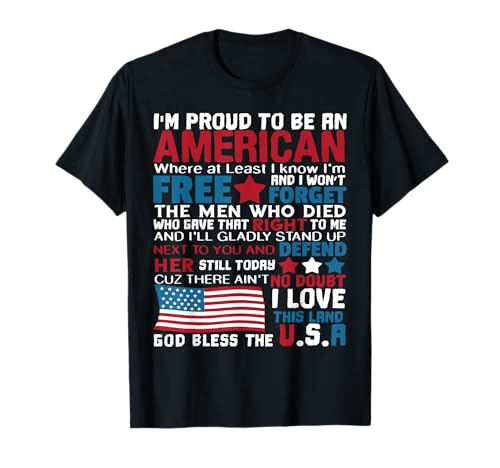 American Proud to be Patriotic featuring USA Flag Merican T-Shirt