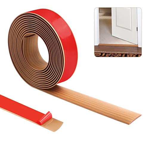 400cm×4cm Tira de umbral, Tiras de moldura de puerta, Tiras de transición de piso, Tira divisoria de puerta de piso autoadhesiva, Tira de moldura de borde de piso(amarillo)