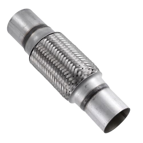 MOCNT Car Exhaust Flexible Pipe 42mm X 150/250mm Exhaust Flexi Pipe Flexible Joint Repair Tube Stainless Steel Exhaust Flexible Tube Repair Flex Braided Muffler Pipe Connector