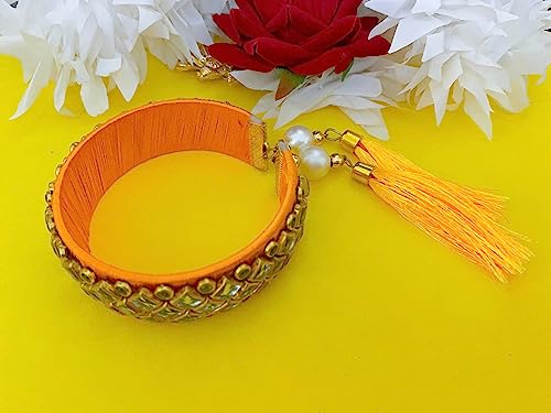 Image of Lumba Chuda Hanging Rakhi For Bhabhi| Bhabhi Kada Rakhi| Bhabhi Rakhi| Kids Rakhi | Adults Rakhi | Rakhi Gift | Rakhi Combo Set| Lumba Rakhi| Rakhi with Roli Chawal Packet|Rakhi For Sister