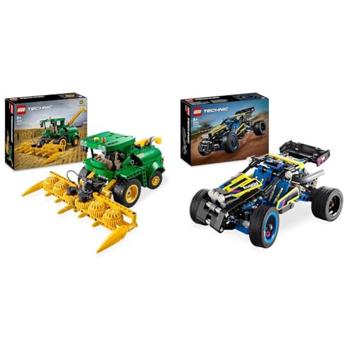 LEGO Technic John Deere 9700 Forage Harvester, Mähdrescher-Spielzeug zum Bauen & Technic Offroad Rennbuggy, Auto-Spielzeug für Kinder