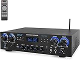 Pyle Amplifier - Amp, Home Mini Amplifier Hifi, Stereo, Av Receiver, 4 Channel 800 Watt Bluetooth Amplifier, Echo Studio, Stereo Hi-fi Amplifiers, w/ MP3, USB, SD, AUX, RCA, FM, MIC, Reverb Delay