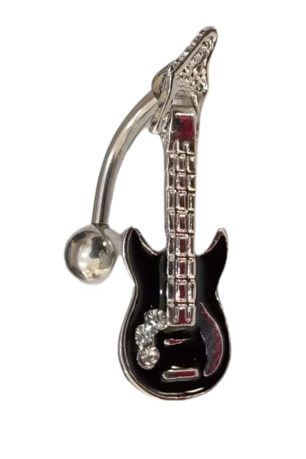 Stainless Steel Guitar Shapes Style,1.2mm Fashion Ring Belly Button Indusrtial Stud Piercing Barbell Unisex-image-30