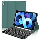 Cover iPad Air 5/4 con Tastiera: Il rivestimento in pelle PU di alta qualità e l'interno foderato in morbida microfibra garantiscono una protezione completa per il vostro iPad. La custodia con tastiera è leggera e facile da trasportare, adattabile a diversi ambienti di lavoro!