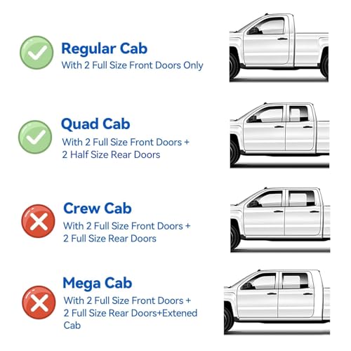 Image of in-Channel Window Visors Rain Guards for 1994-2001 Dodge Ram 1500, Window Wind Deflectors Vent Shades for 94-02 Ram 2500 3500
