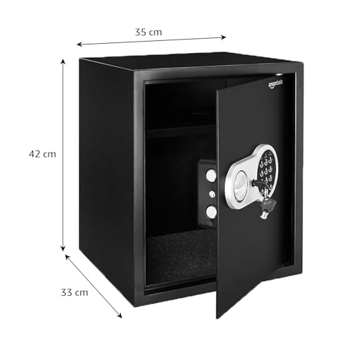 Image of Amazon Basics Digital Safe With Electronic Keypad Locker For Home, Gross Capacity - 49L (Net - 43L), Black