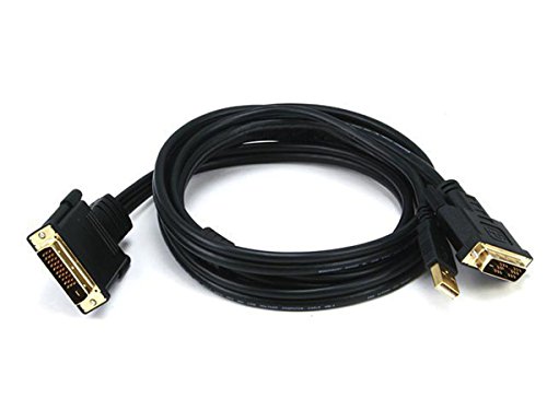 Monoprice 6FT 28AWG DVI-D & USB (A Type) to M1-D (P&D) Cable - Black