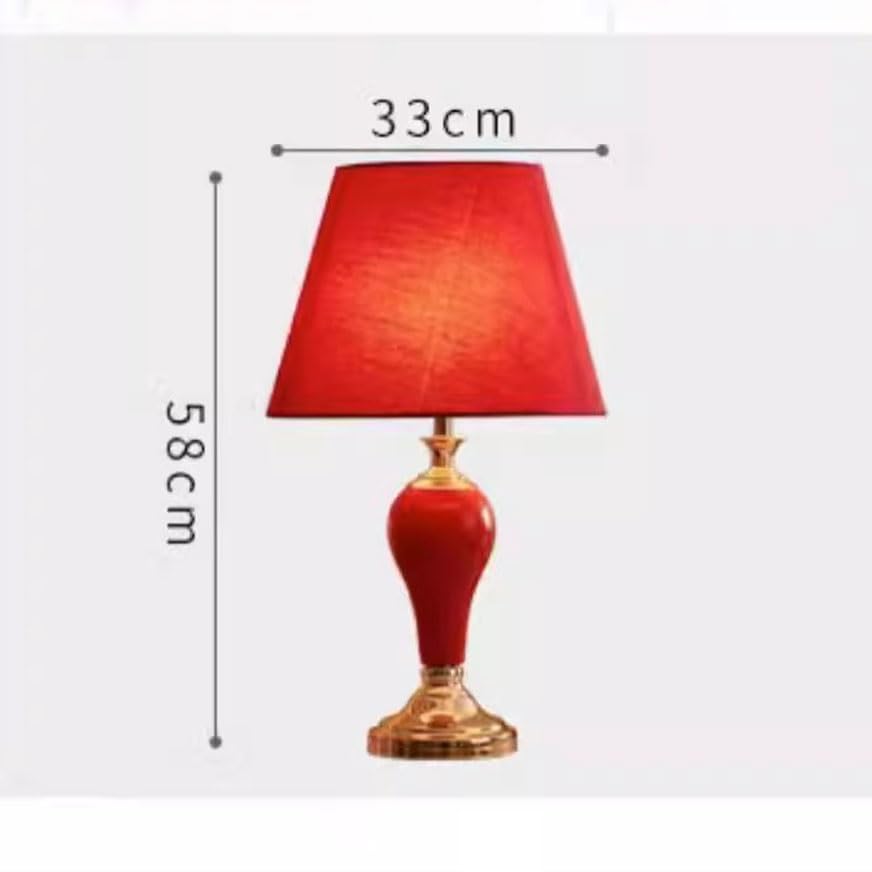 Lampe de bureau rouge mariage américain veilleuse pour chevet