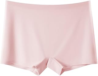 Pantalones cortos para debajo de los vestidos de verano, sin costuras, antirozaduras, ropa interior moldeadora, bragas suaves para mujeres y niñas, color rosa, rosa, M