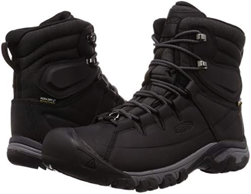 KEEN Men's Targhee Lace High Polar Waterproof Insulated Snow Shoe, Black/Raven, 14 | Image 6