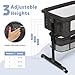 Baby Bassinet, 3 in 1 Bedside Bassinets for Baby, Bassinet Bedside Sleeper with Wheels, Adjustable Height with Rocking Mode, Breathable Mesh, Storage Basket, Easy Assemble & Folding (Dark Gray)