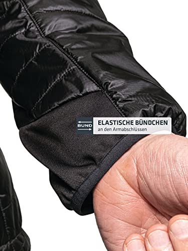 Foto von Schöffel Herren Padded Jacket Stams M, leichte, winddichte Winter Wanderjacke mit Recycling-Wattierung, atmungsaktive, wasserabweisende Outdoorjacke, black, 54