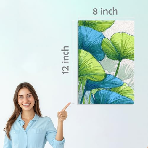 Image of SiddArtify Botanical Wall Art Prints Set - Modern Floral Poster Decor for Living Room Bedroom Office - 8x12 inch Board Pack of 6