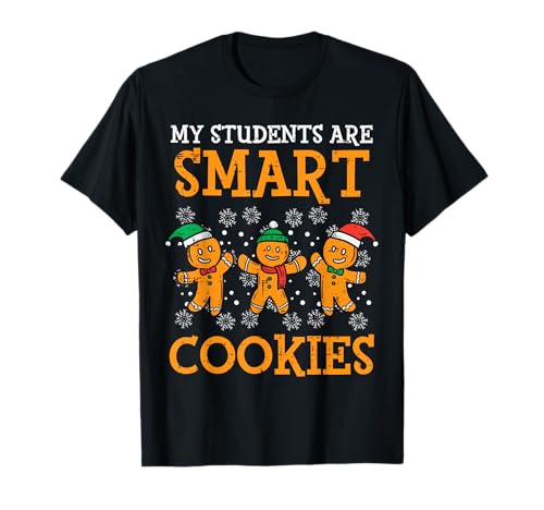 Mis estudiantes son galletas inteligentes pijama navideño lindo profesor Camiseta