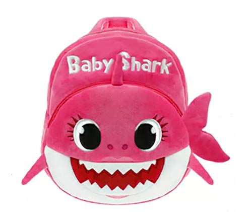 J K Baby Shark: Mochila escolar para niños  diseño de tiburón  color rosa