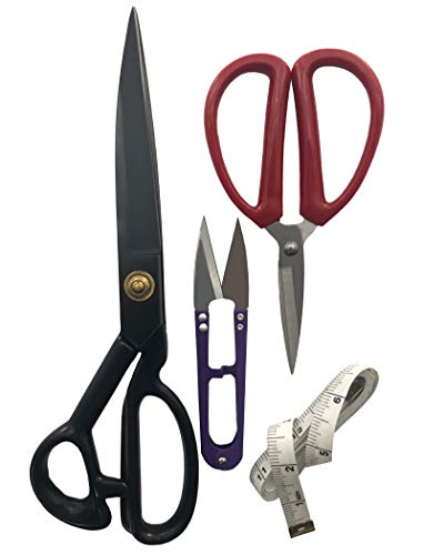 Sewing Scissors, 10 Inch Fabric Dressmaking Scissors Upholstery Office Shears for Tailors Dressmakers, Best for Cutting Fabric Leather Paper Raw Materials Heavy Duty High Carbon Steel(Right-Handed)