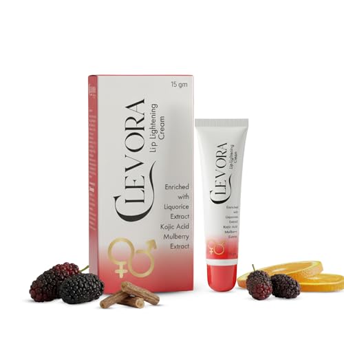 Clevora Lip Lightening Cream for Dark Lips | Removes Nicotine Blackness from Smoking | Pigmentation Treatment | For Men & Women | Licorice, Kojic Acid, Mulberry Extracts – 15gm